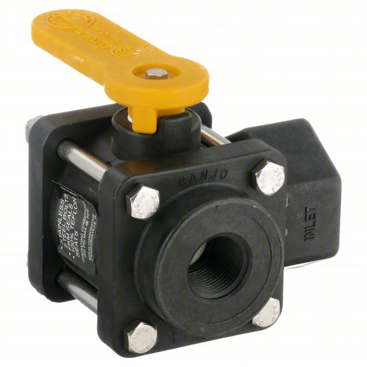 Banjo 3 way ball valve