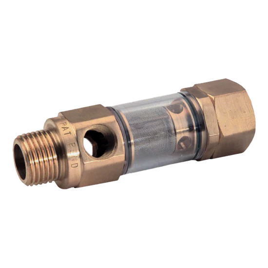 DURAVIEW 1/2MPT INLET FILTER, 1/4" PORTS