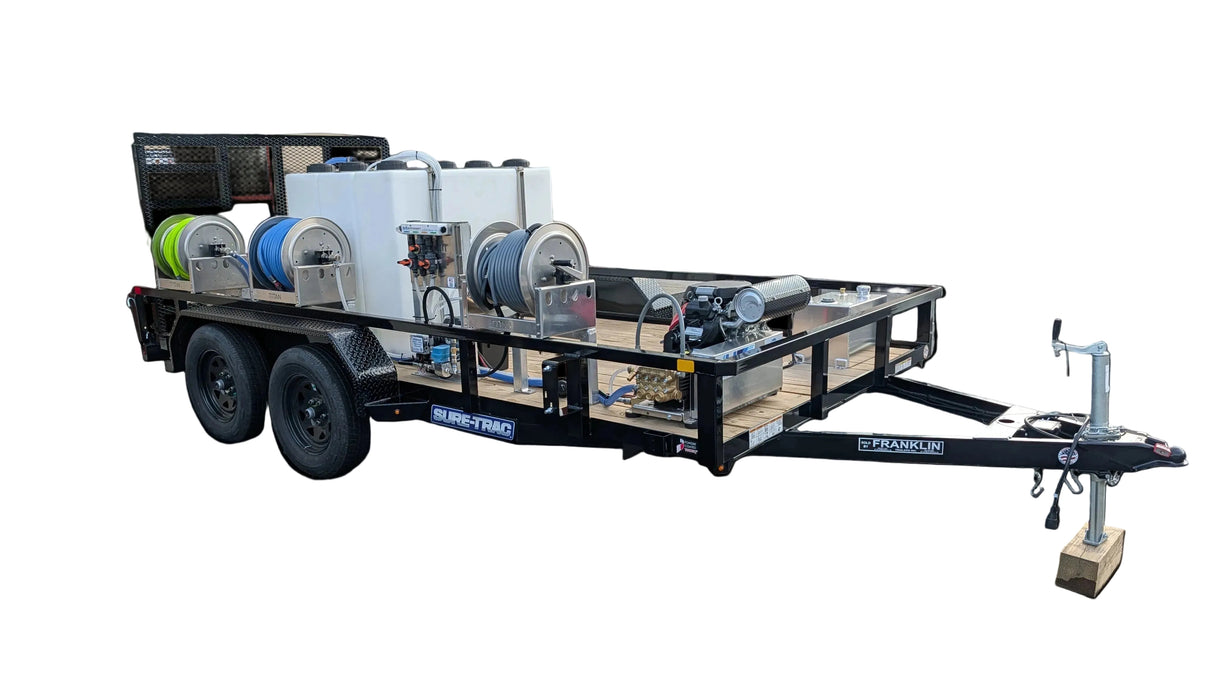 Steel 7x14 Pressure Washing/Soft Washing Trailer