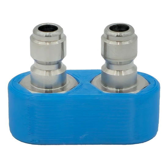 DUAL COUPLER BLUE W/ PLUGS